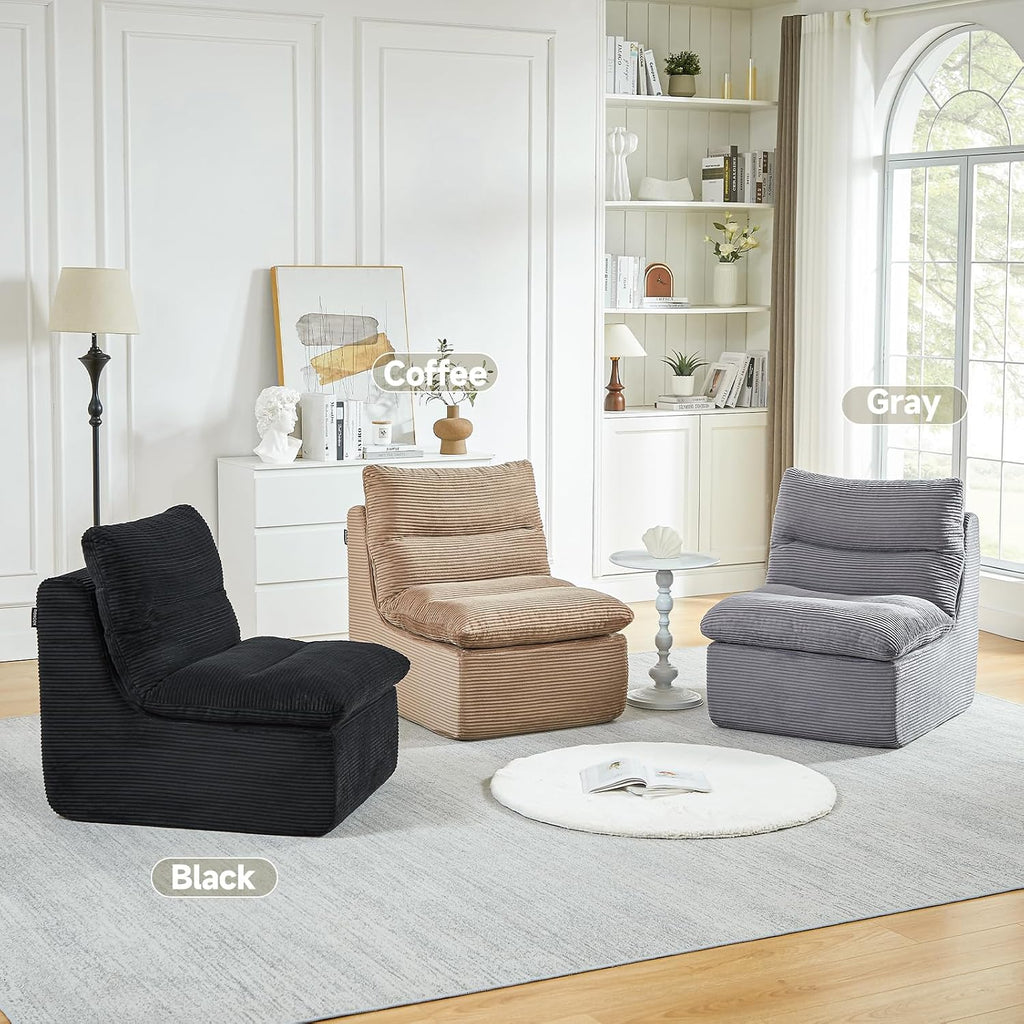 Boneless Couch Small Sofa-Gray