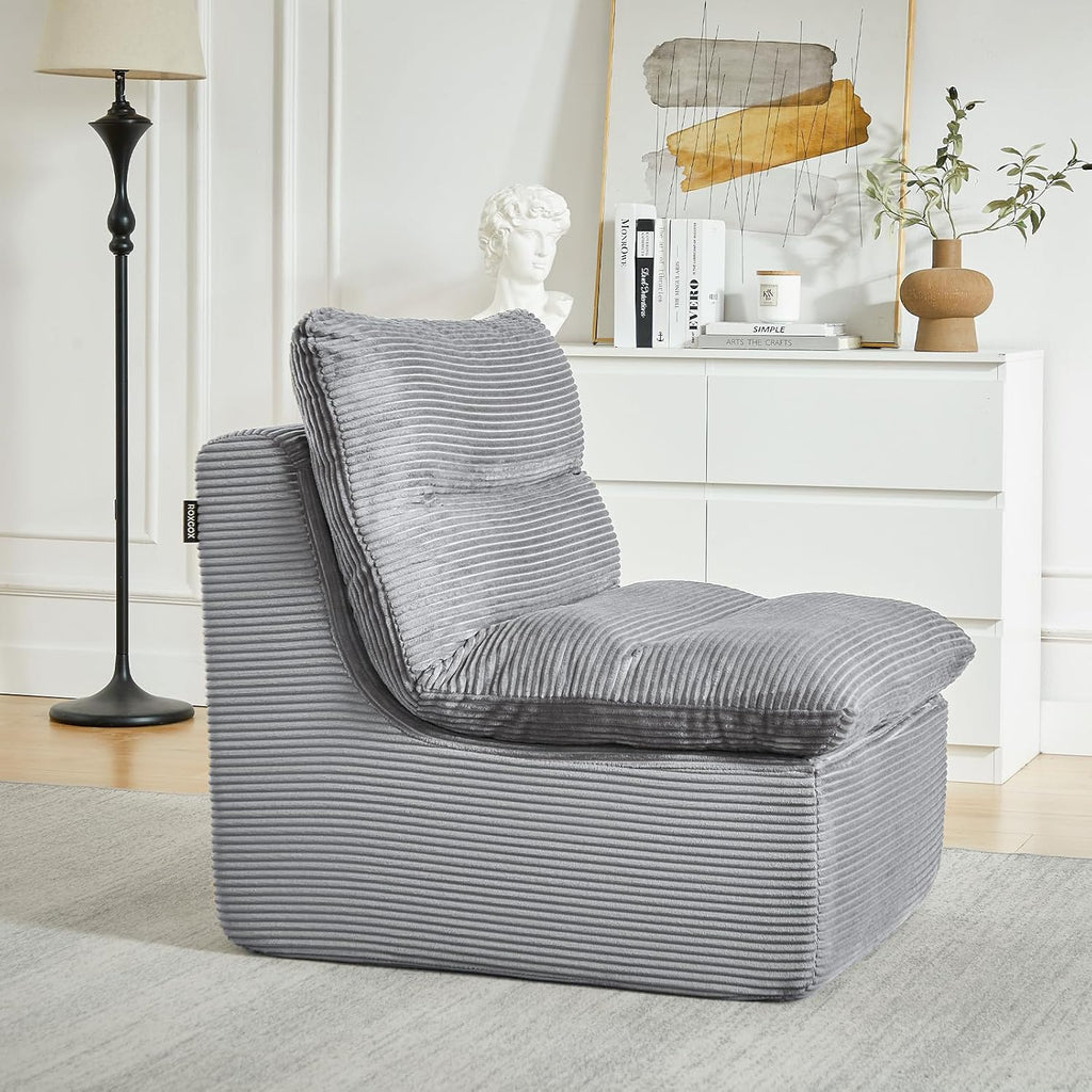 Boneless Couch Small Sofa-Gray