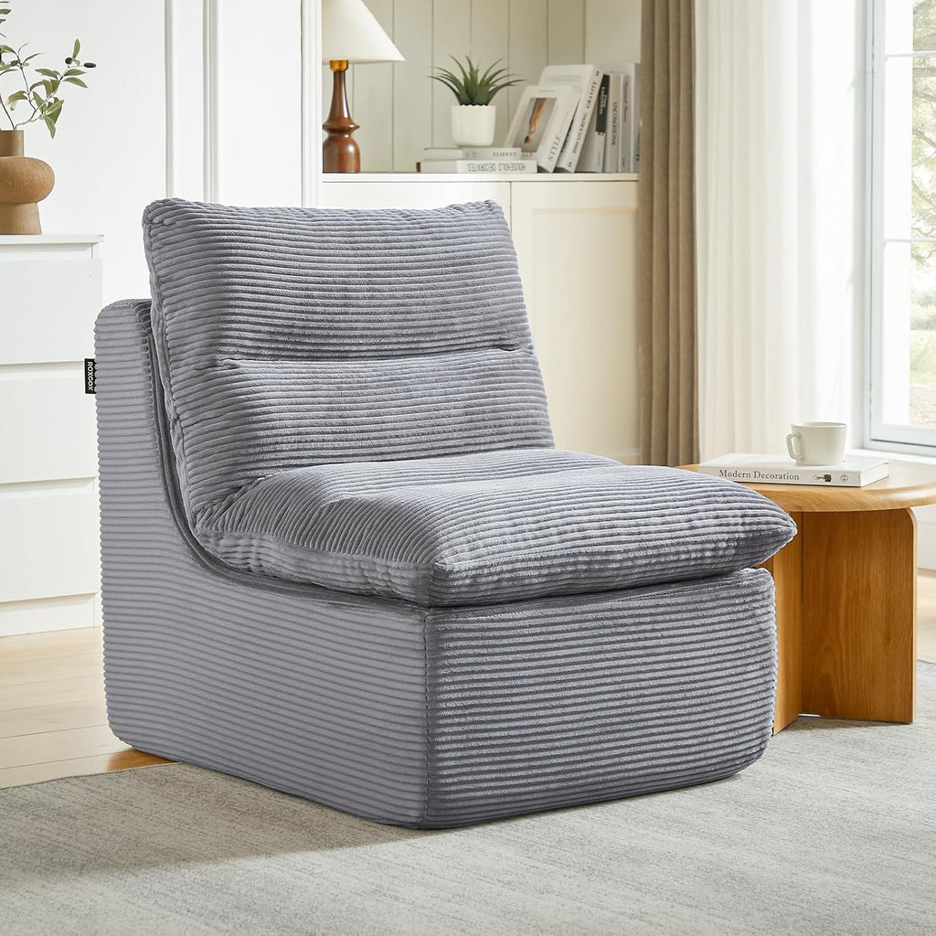 Boneless Couch Small Sofa-Gray