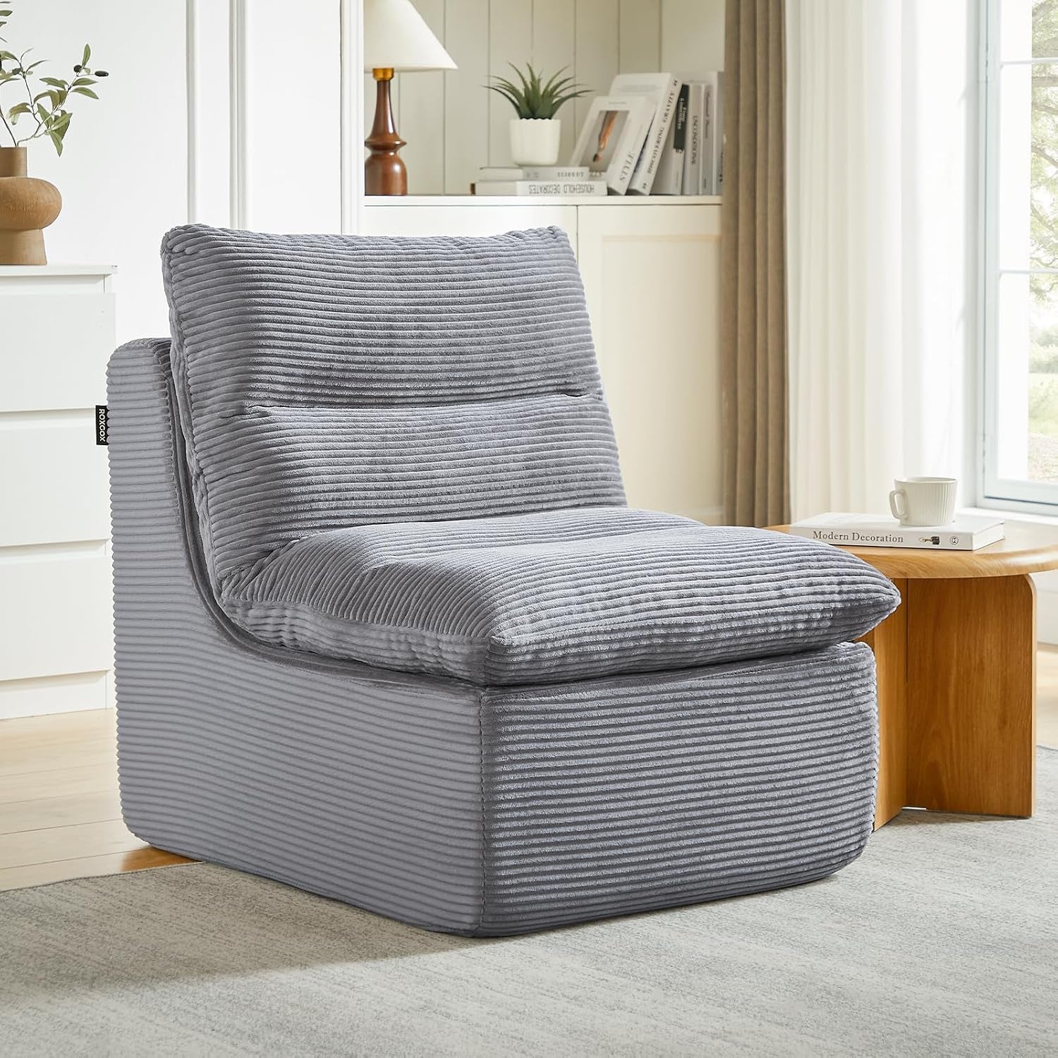 Boneless Couch Small Sofa-Gray
